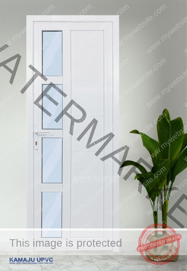 Pintu UPVC kaca samping klasik