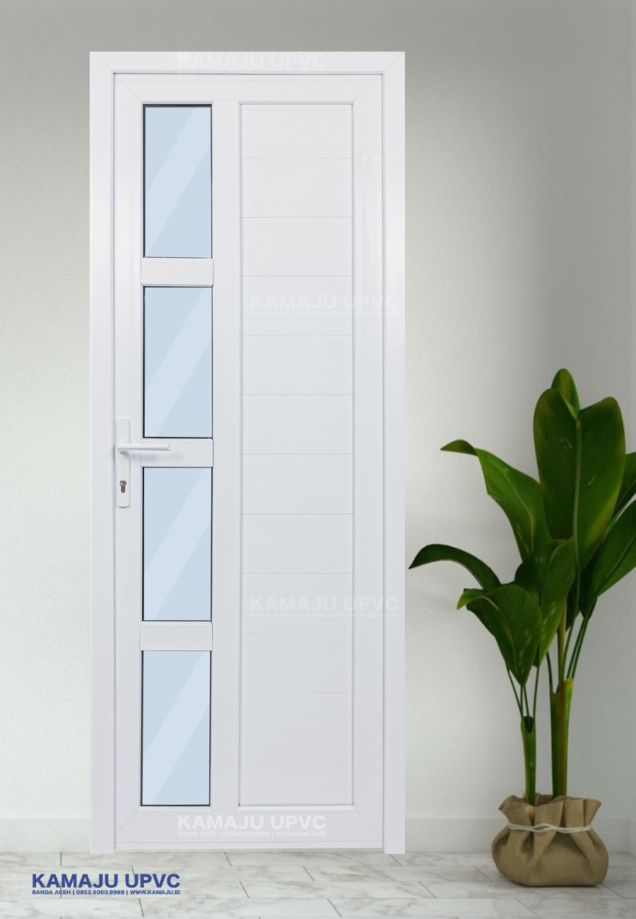 Pintu UPVC kaca samping klasik