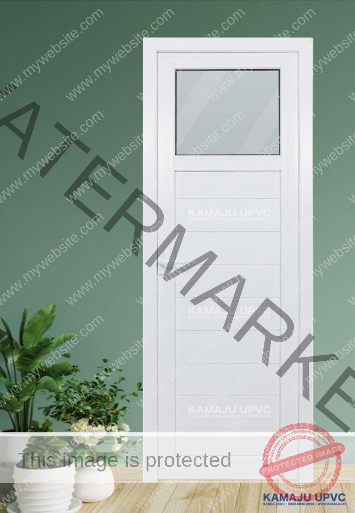 Pintu UPVC kaca atas