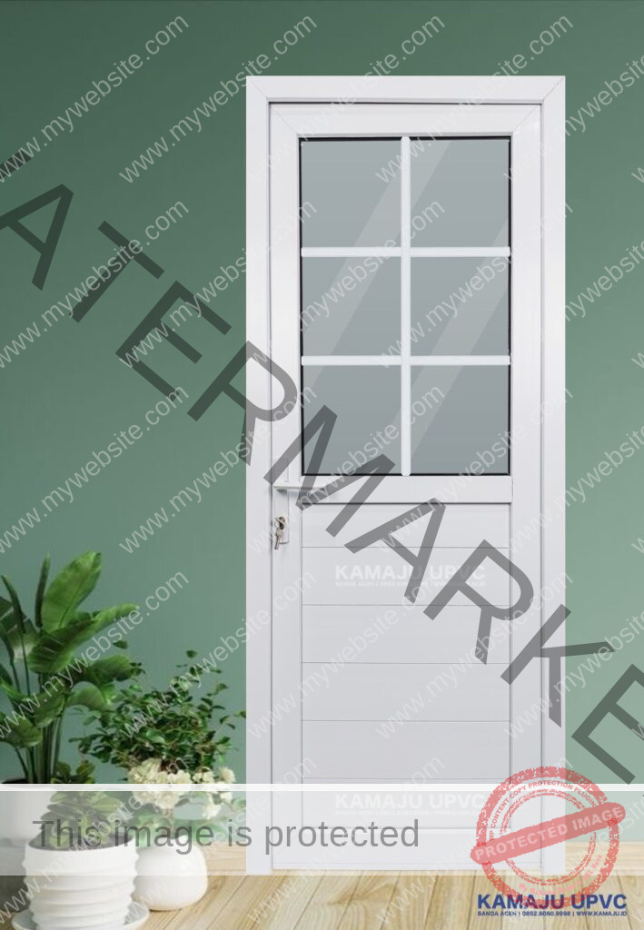 Pintu UPVC kaca atas klasik