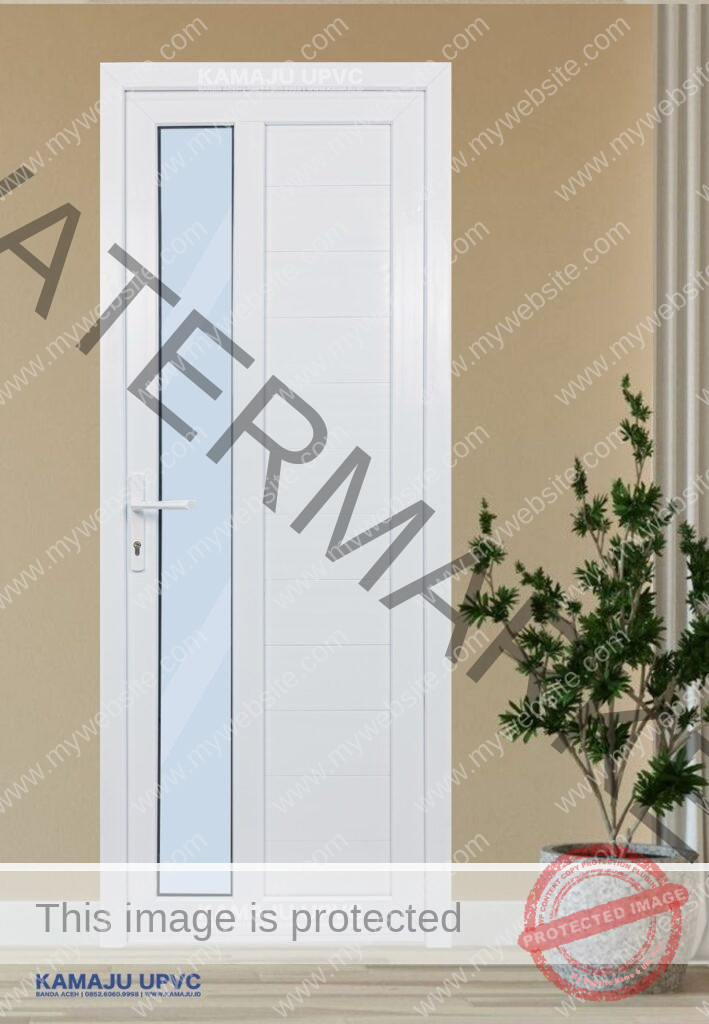 Pintu UPVC kaca samping