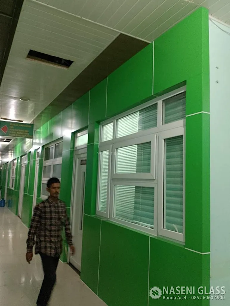 Portofolio pemasangan fasad ACP dan curtain wall Rumah Sakit Mufid Sigli