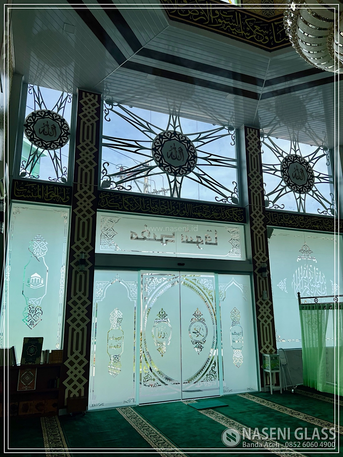 Portofolio proyek kaca masjid oleh Naseni Glass di Aceh