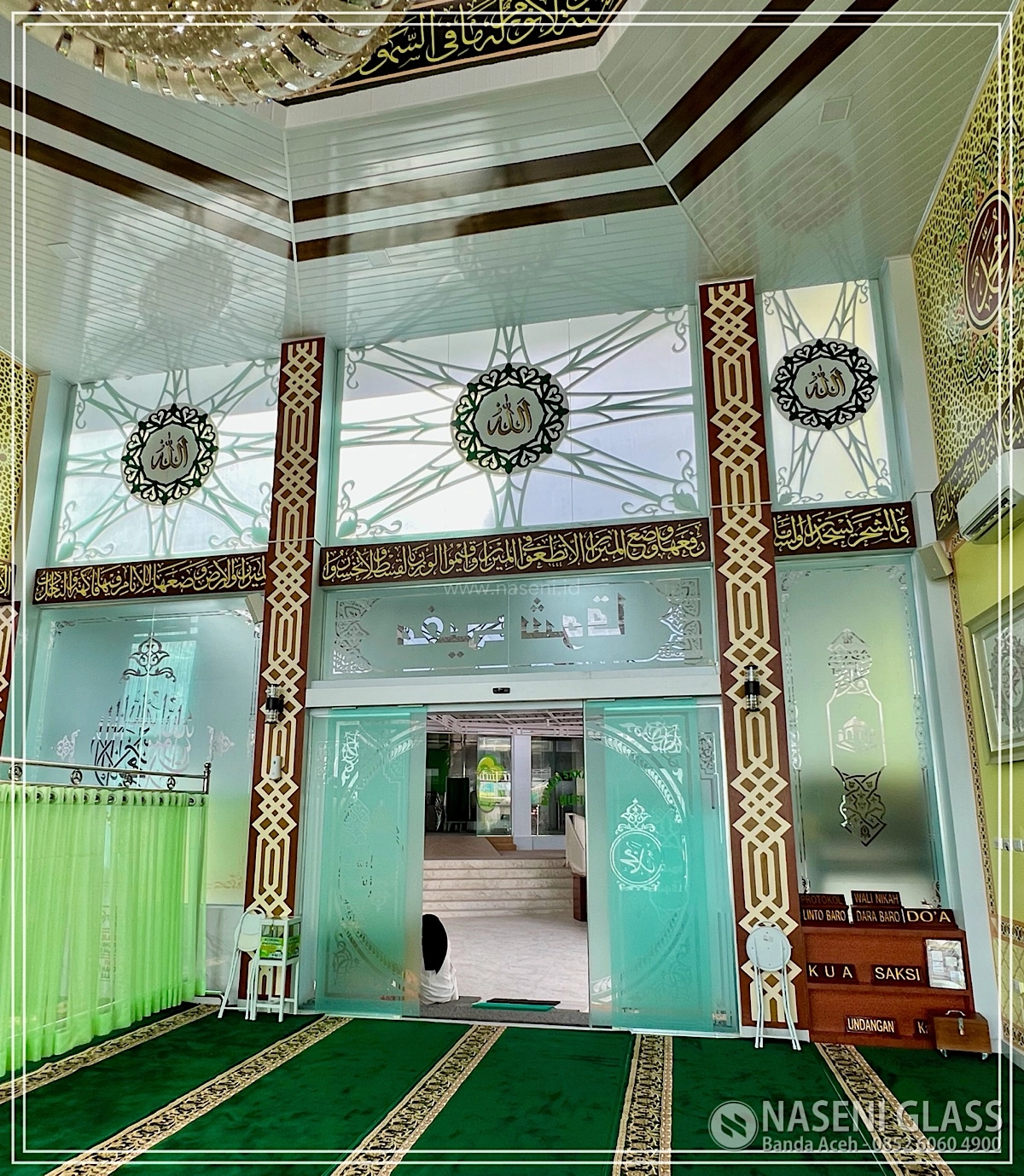Portofolio proyek kaca masjid oleh Naseni Glass di Aceh