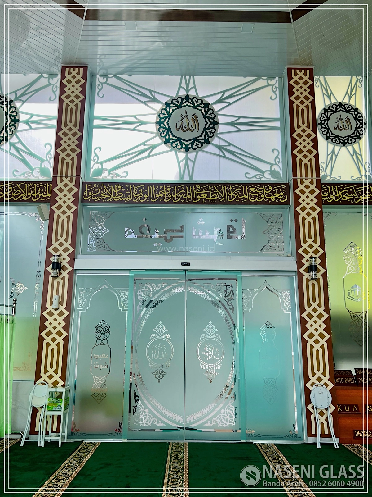 Portofolio proyek kaca masjid oleh Naseni Glass di Aceh
