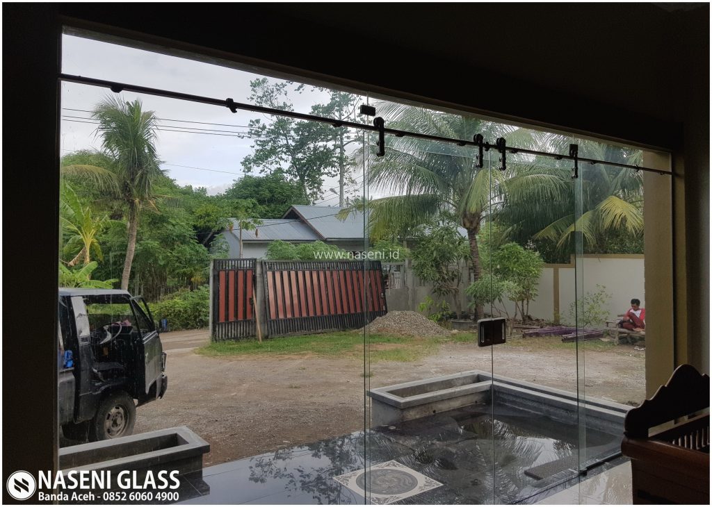 Pintu Geser Kaca Tempered, pintu geser tempered, pintu sliding tempered, pintu sliding tempered, pintu sorong kaca tempered